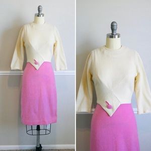 Gorgeous Vintage 1950s / 1960s Wool Dress